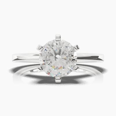Solitaire Ring with a Brilliant-Cut Diamond TN60320BV - Image 2