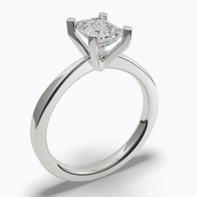 Μονόπετρο Δαχτυλίδι με Διαμάντι σε κοπή Emerald Cut TN60474EM