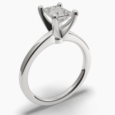 Solitaire Ring with an Emerald-Cut Diamond TN60481EM - Image 1