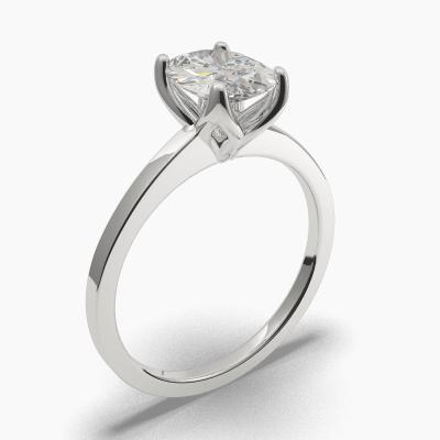 Solitaire Ring with an Oval-Cut Diamond TN60926VA