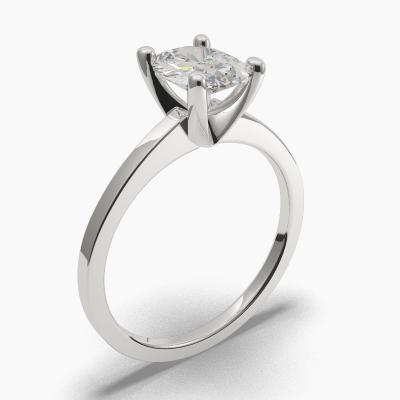 Solitaire Ring with an Oval-Cut Diamond TN60928VA