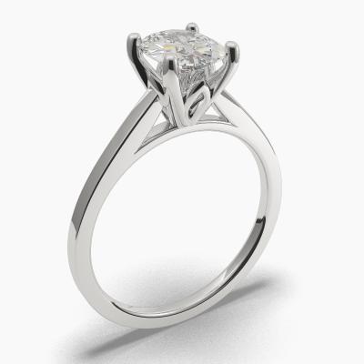Solitaire Ring with an Oval-Cut Diamond TN60931VA