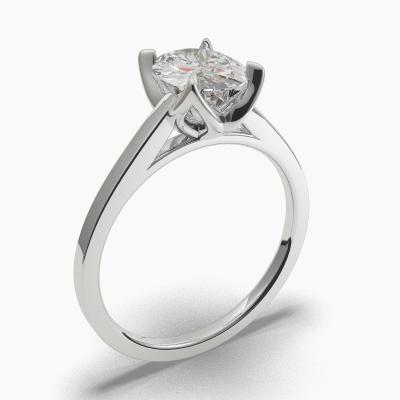 Solitaire Ring with an Oval-Cut Diamond TN60932VA