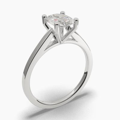 Solitaire Ring with an Oval-Cut Diamond TN60933VA