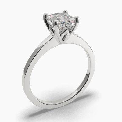 Solitaire Ring with a Princess-Cut Diamond TN60322PS