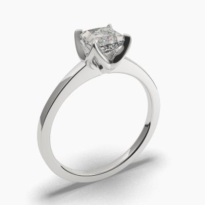 Solitaire Ring with a Princess-Cut Diamond TN60323PS
