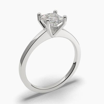Solitaire Ring with a Princess-Cut Diamond TN60324PS