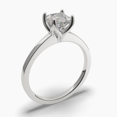 Solitaire Ring with a Princess-Cut Diamond TN60326PS