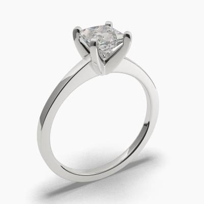 Solitaire Ring with a Princess-Cut Diamond TN60327PS
