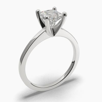 Solitaire Ring with a Princess-Cut Diamond TN60328PS