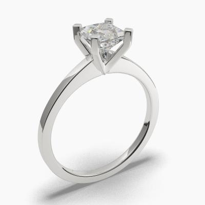 Solitaire Ring with a Princess-Cut Diamond TN60330PS