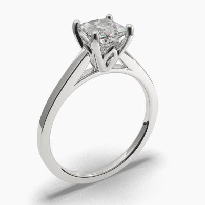 Solitaire Ring with a Princess-Cut Diamond TN60331PS
