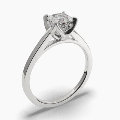 Solitaire Ring with a Princess-Cut Diamond TN60333PS