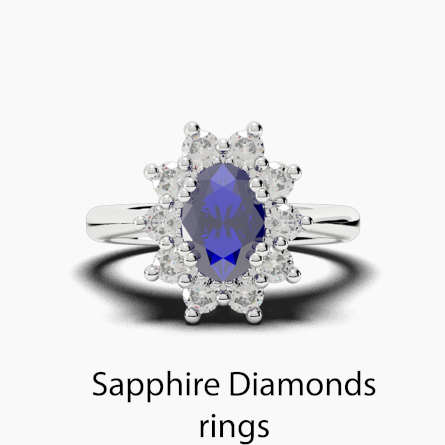 Sapphire Diamonds Rings
