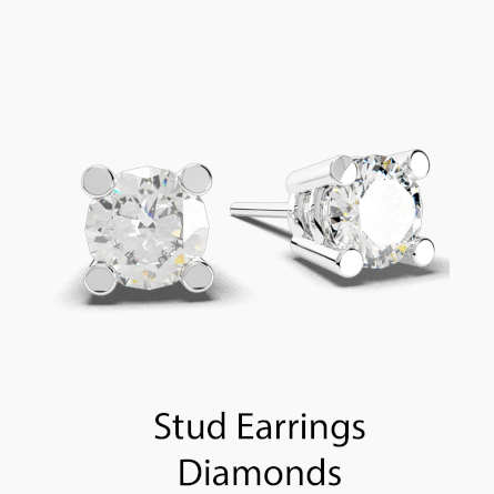 Stud Earrings with Diamonds